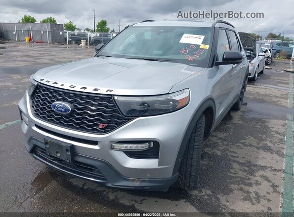 1FM5K8GC6NGA80994 2022 FORD FORD EXPLORER Gray Vista tres cuartos delantera izquierda