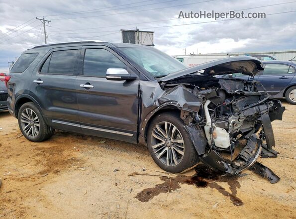 1FM5K8HT7JGA18111 2018 FORD FORD EXPLORER Gray Delantero derecho