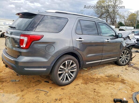 1FM5K8HT7JGA18111 2018 FORD FORD EXPLORER Gray Trasero derecho