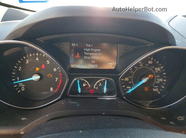1FMCU0GD0HUC55662 2017 FORD ESCAPE Blue Widok zestawu wskaźników