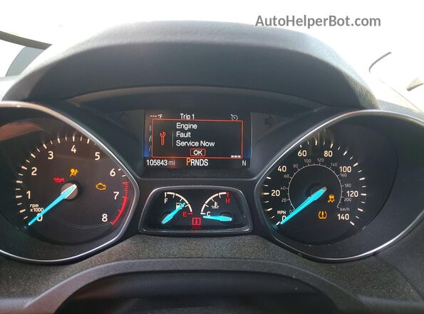 1FMCU0GD5KUB79329 2019 FORD ESCAPE Gray Widok zestawu wskaźników