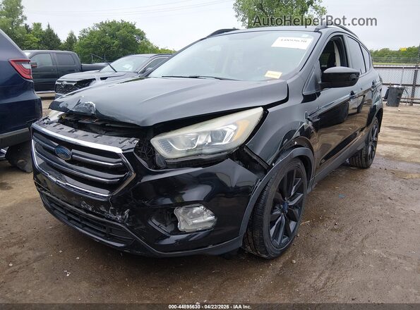 1FMCU0GD6JUB47813 2018 FORD ESCAPE Black Առջևի ձախ երեք քառորդ տեսարան