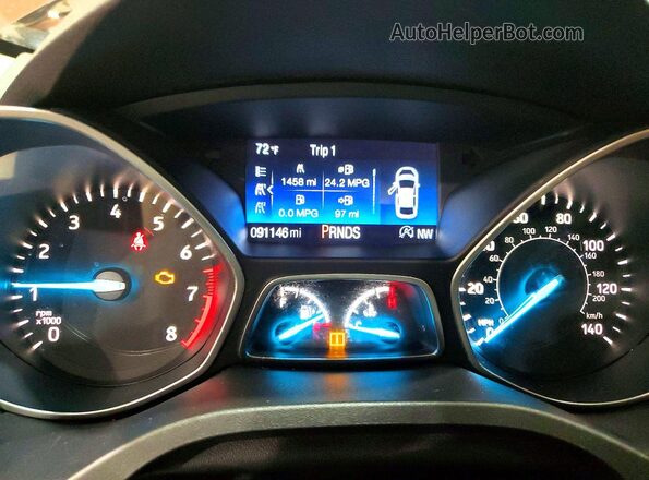 1FMCU9GD0HUA02202 2017 FORD ESCAPE Brown Вид щитка приладів