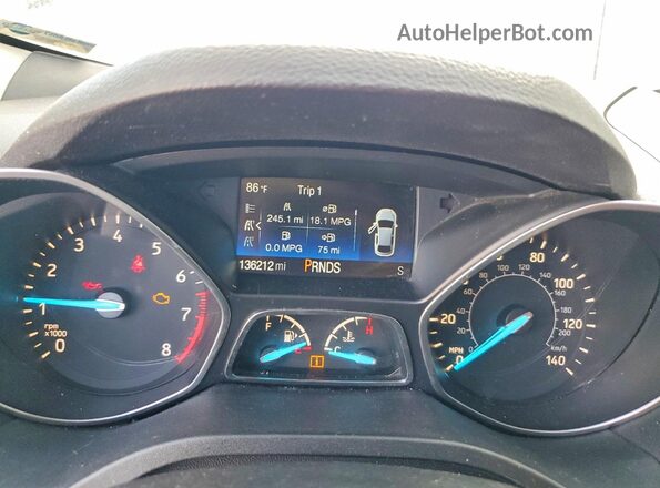 1FMCU9GD3HUD30357 2017 FORD ESCAPE Black Vista del cuadro de instrumentos