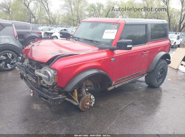 1FMDE5FP1MLA20262 2021 FORD BRONCO Красный Передняя левая четверть