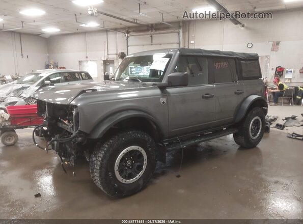 1FMEE5DP5MLA61615 2021 FORD BRONCO Серый Передняя левая четверть