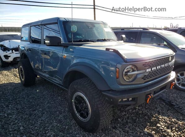 1FMEE5DP9MLA96190 2021 FORD BRONCO Синий Передняя правая четверть