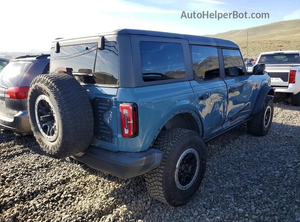 1FMEE5DP9MLA96190 2021 FORD BRONCO Синий Задняя правая четверть