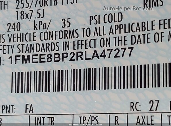 1FMEE8BP2RLA47277 2024 FORD BRONCO Green Вид підкапотного простору