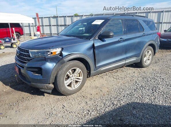1FMSK7DH2LGA58064 2020 FORD FORD EXPLORER Blue Vista tres cuartos delantera izquierda