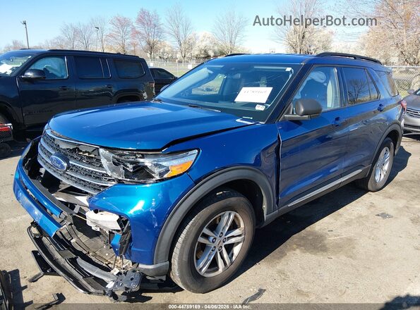 1FMSK8DH3LGC72504 2020 FORD FORD EXPLORER Blue Առջևի ձախ երեք քառորդ տեսարան