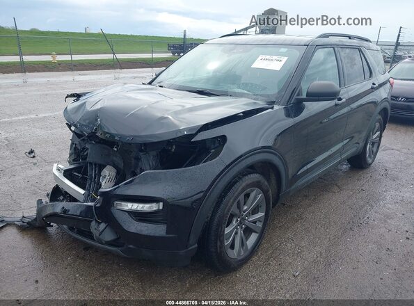 1FMSK8DH3MGC37950 2021 FORD FORD EXPLORER Black Առջևի ձախ երեք քառորդ տեսարան