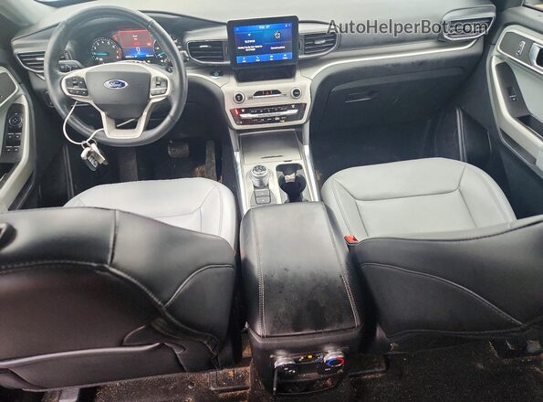 1FMSK8DH4MGA70532 2021 FORD FORD EXPLORER Gray Widok deski rozdzielczej