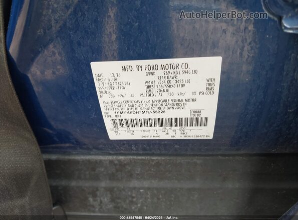 1FMSK8DH7MGA58228 2021 FORD FORD EXPLORER Blue 