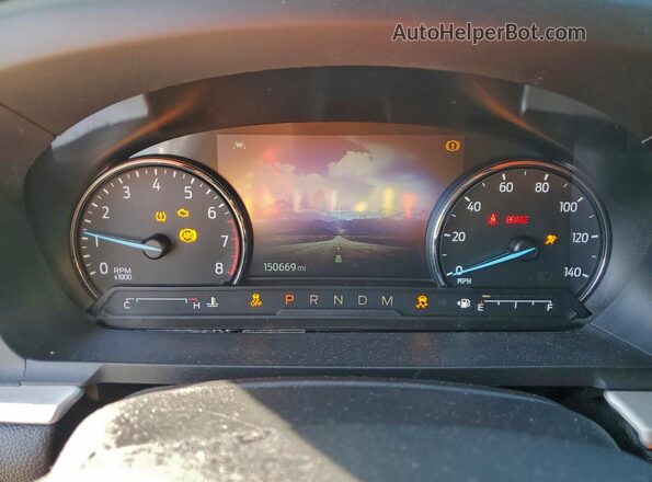 1FMSK8DH9LGC80283 2020 FORD FORD EXPLORER White Instrument cluster view
