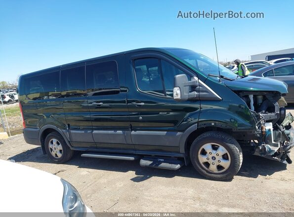1FMZK1ZM2HKA24986 2017 FORD TRANSIT-150 Зеленый Вид задней части салона