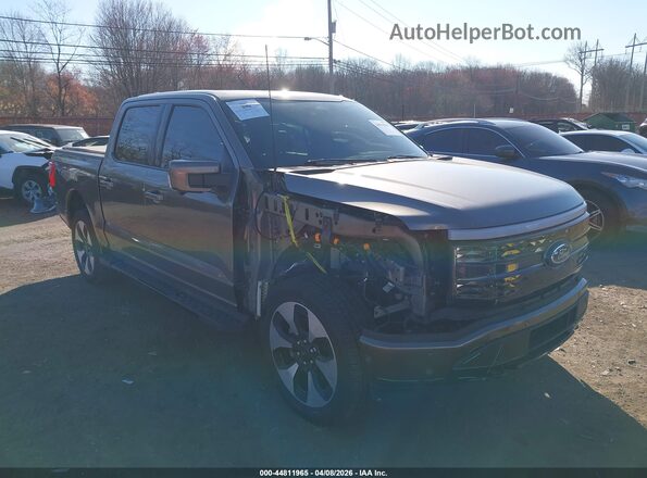 1FT6W1EV2NWG09274 2022 FORD F-150 LIGHTNING Gray წინა ხედი