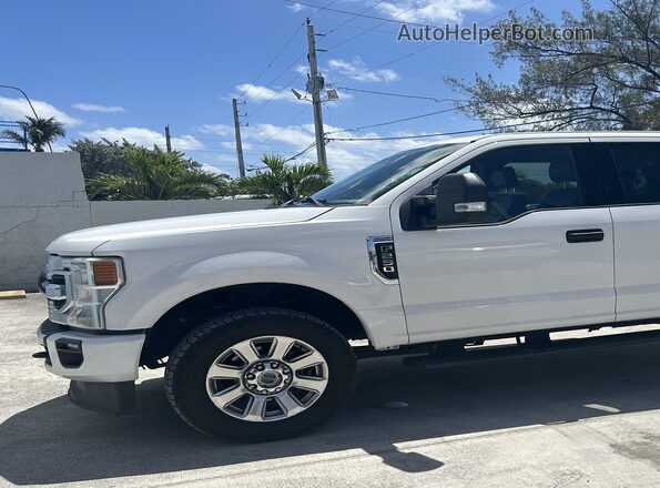 1FT7W2BT5MEC68504 2021 FORD F-250 White Widok zestawu wskaźników