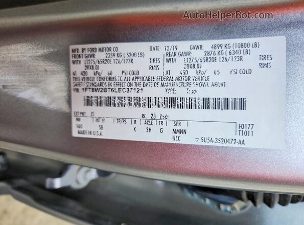1FT8W2BT6LEC37121 2020 FORD F250 Silver Engine compartment view