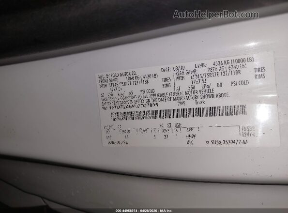 1FTBF2A68LED37805 2020 FORD F-250 White Вид підкапотного простору