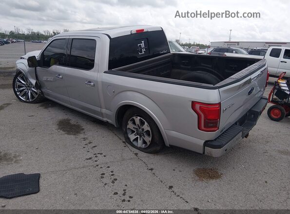 1FTEW1CF2HKC02106 2017 FORD F150 Silver Trasero izquierdo