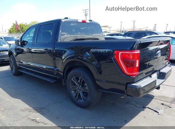1FTEW1CP2MFB10134 2021 FORD F150 Черный Задняя левая четверть