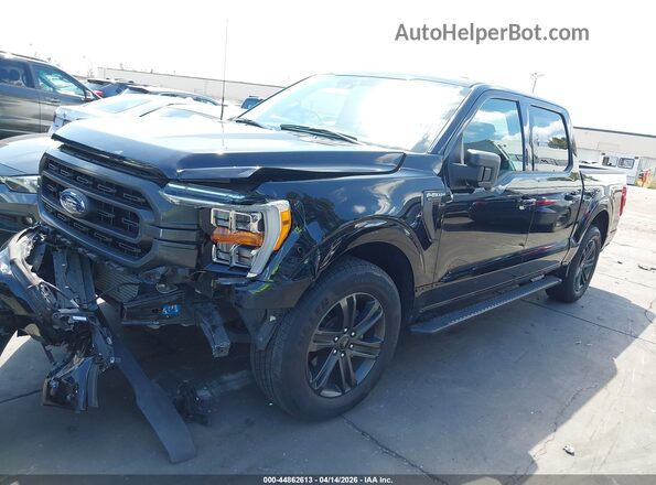 1FTEW1CP2MFB10134 2021 FORD F150 Черный Передняя левая четверть