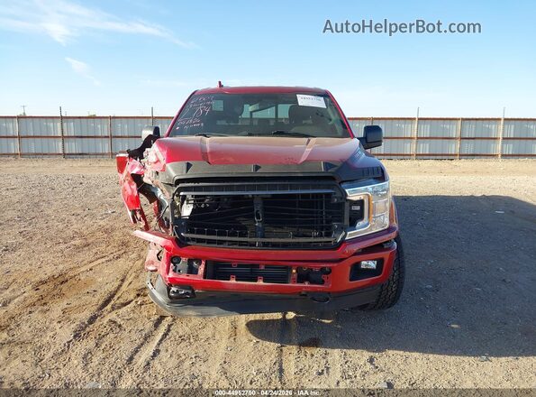 1FTEW1EG3JFD02784 2018 FORD F150 Red Instrument cluster view