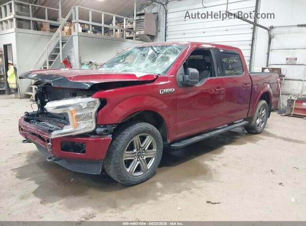 1FTEW1EP8JFE08633 2018 FORD F150 Red წინა მარცხენა ხედი სამი მეოთხედიდან