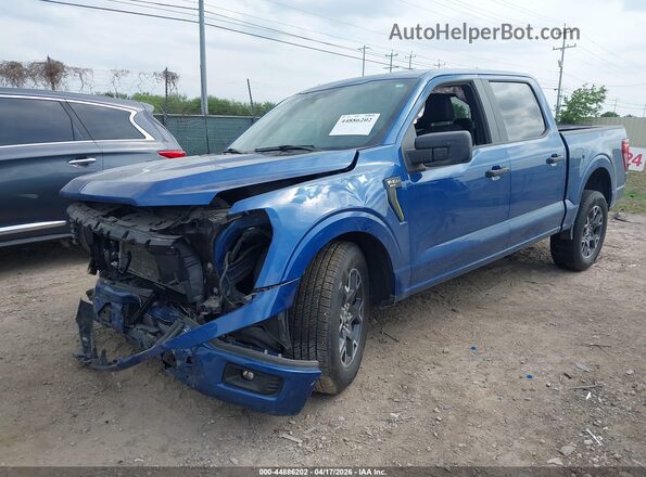 1FTEW2KP4RFA18974 2024 FORD F150 Blue Передня ліва чверть
