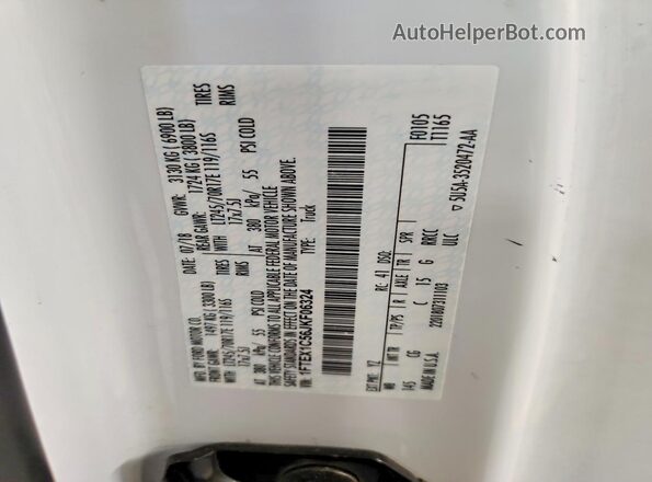 1FTEX1C56JKF06324 2018 FORD F150 White Widok komory silnika