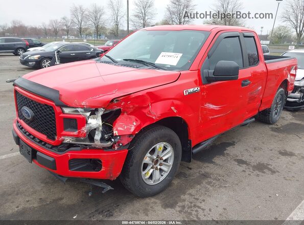 1FTEX1CP4JFA57493 2018 FORD F150 Red წინა მარცხენა ხედი სამი მეოთხედიდან