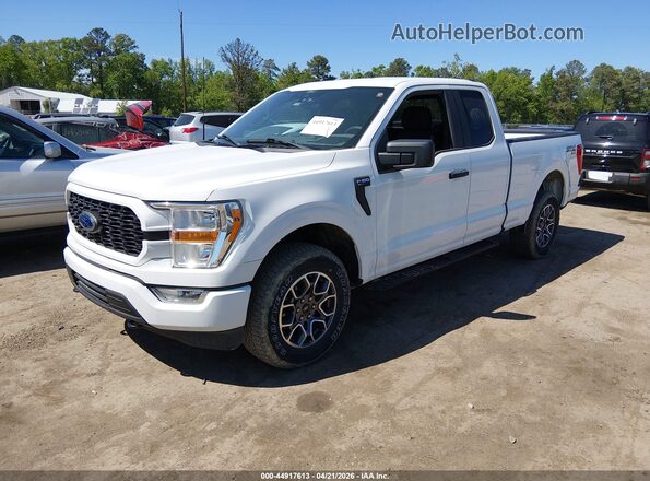 1FTEX1EB5MFD09502 2021 FORD F150 White Передня ліва чверть