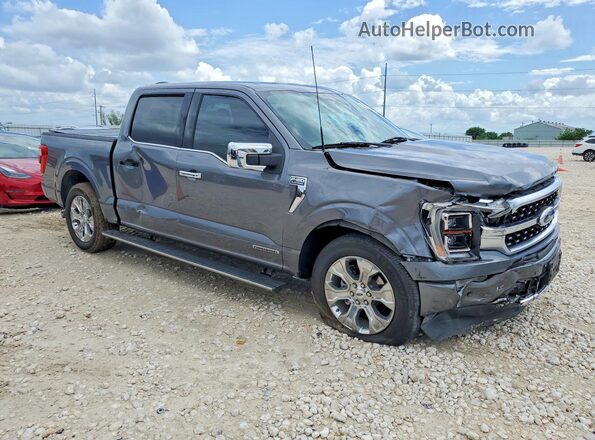 1FTFW1CD9NFB33387 2022 FORD F150 Gray Przód prawy