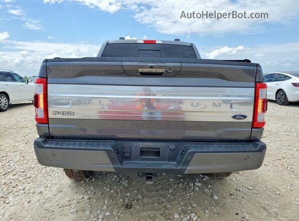 1FTFW1CD9NFB33387 2022 FORD F150 Gray Widok z tyłu