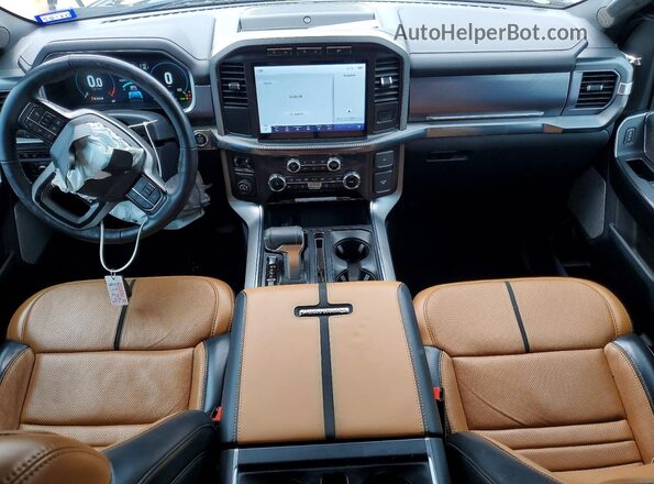 1FTFW1CD9NFB33387 2022 FORD F150 Gray Widok deski rozdzielczej