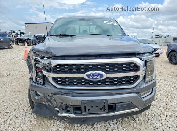 1FTFW1CD9NFB33387 2022 FORD F150 Gray Widok z przodu