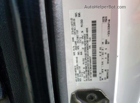 1FTMF1C86GFA89037 2016 FORD F150 Белый Вид подкапотного пространства