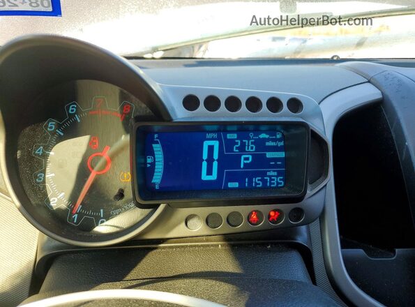 1G1JC5SH5G4124403 2016 CHEVROLET SONIC Gray Սարքավորումների վահանակի տեսք