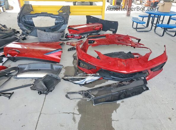 1G1YA2D48M5116752 2021 CHEVROLET CORVETTE Red Vista de la etiqueta del VIN