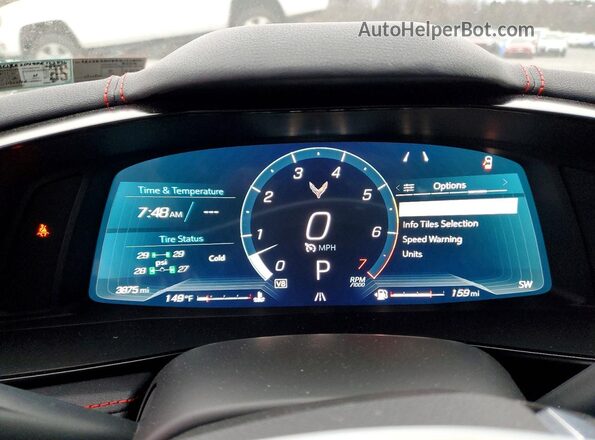 1G1YA2D48R5122896 2024 CHEVROLET CORVETTE Белый Вид щитка приборов