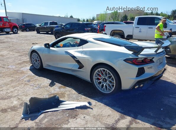 1G1YA2D49M5123807 2021 CHEVROLET CORVETTE Silver Trasero izquierdo
