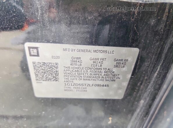 1G1ZD5ST2LF095445 2020 CHEVROLET MALIBU Black Engine compartment view