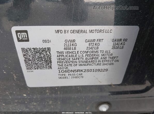 1G6DN5RK2S0109229 2025 CADILLAC CT5 Gray Engine compartment view