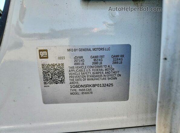 1G6DN5RK8P0132425 2023 CADILLAC CT5 White ძრავის განყოფილების ხედი