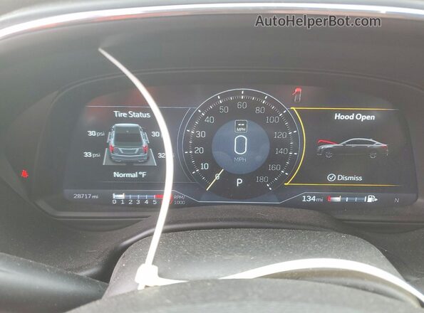 1G6DN5RW2M0133388 2021 CADILLAC CT5 Burgundy Instrument cluster view