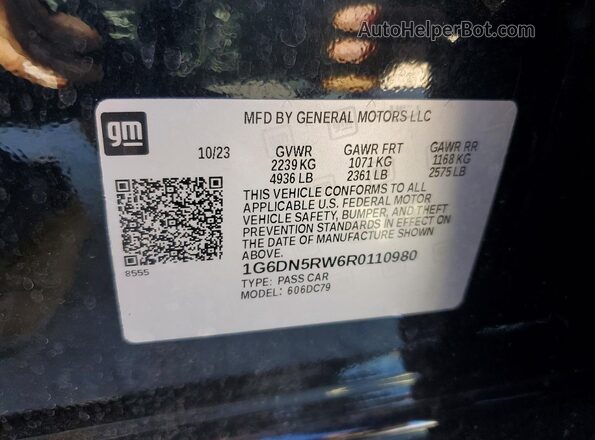 1G6DN5RW6R0110980 2024 CADILLAC CT5 Black Շարժիչի բաժամունքի տեսք