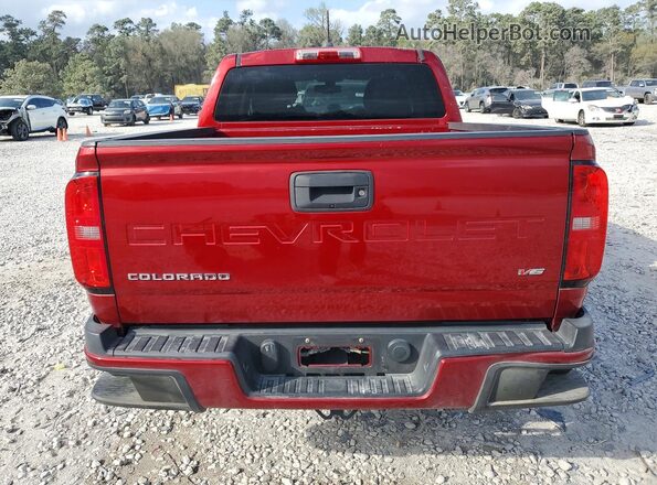 1GCGSCEN4M1129907 2021 CHEVROLET COLORADO Red Вид ззаду