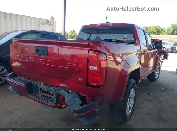 1GCGSCEN7M1130291 2021 CHEVROLET COLORADO Red Rear right