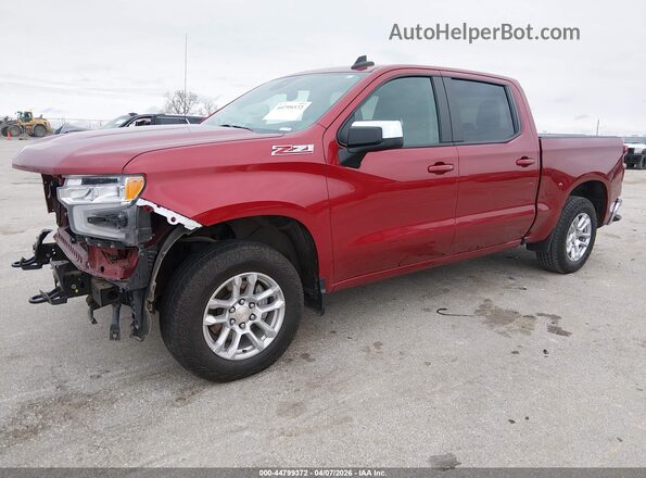 1GCUDDED4PZ206565 2023 CHEVROLET SILVERADO Red წინა მარცხენა ხედი სამი მეოთხედიდან